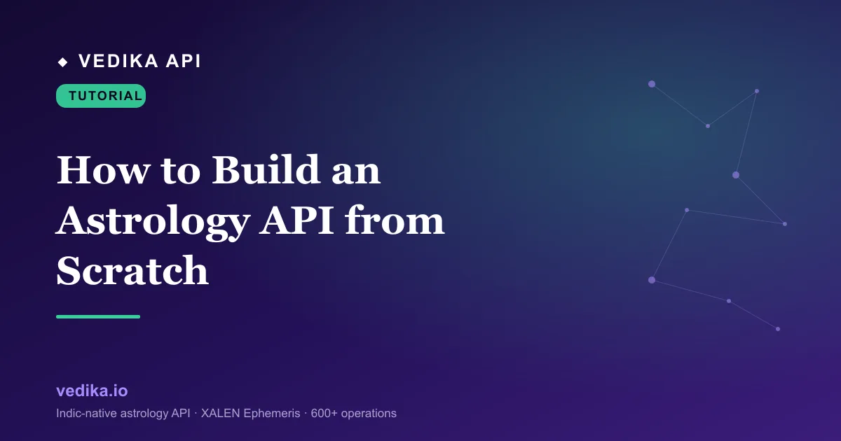 Astrology Api Swiss Ephemeris API for Astrology: Build It in 2026 | Vedika